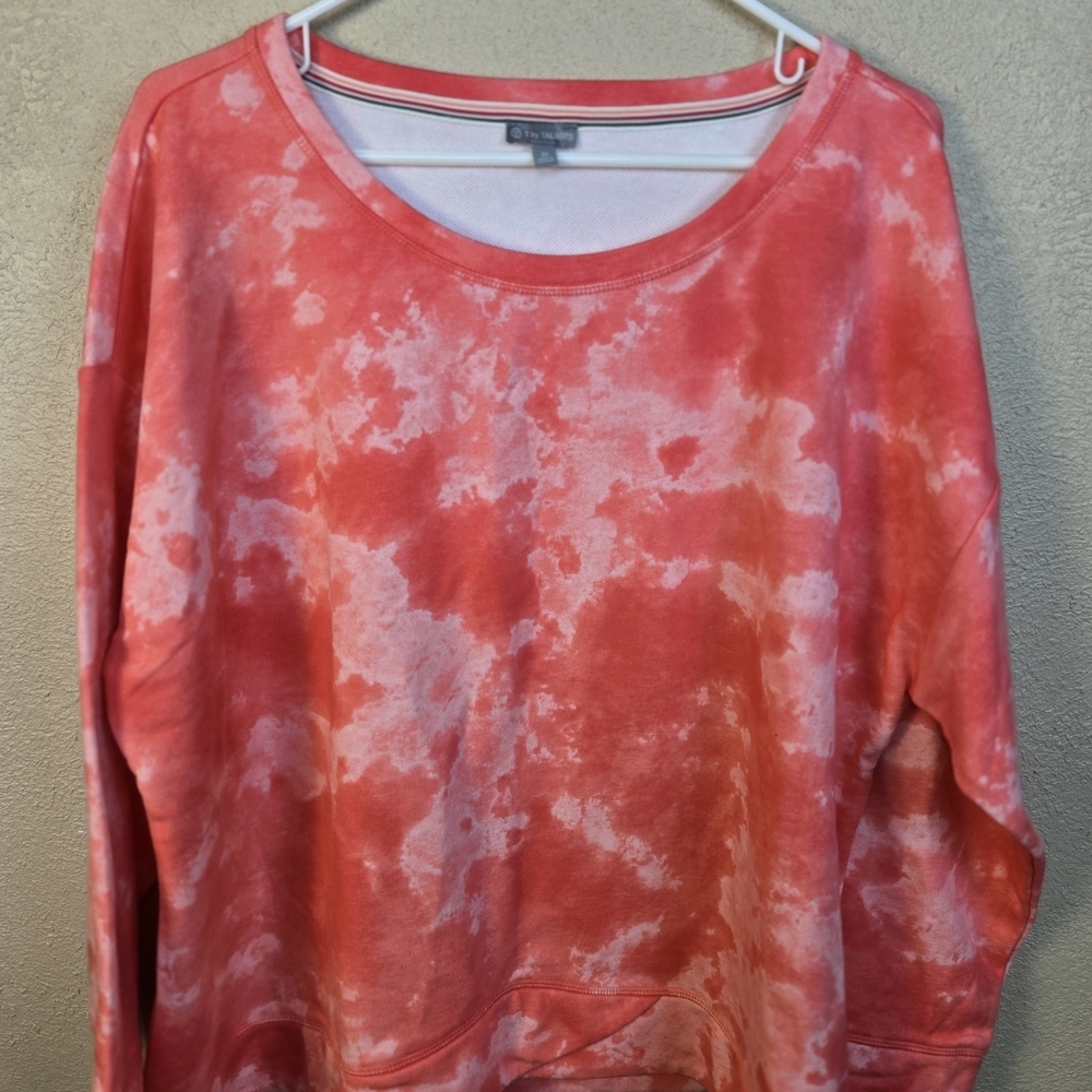 Talbots Melon Tie Dye Sweatshirt 3X (7894)
